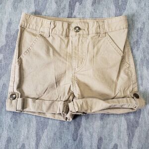 Carhartt Shorts Youth Girls 6 Brown Roll Tab Legs‎ Workwear